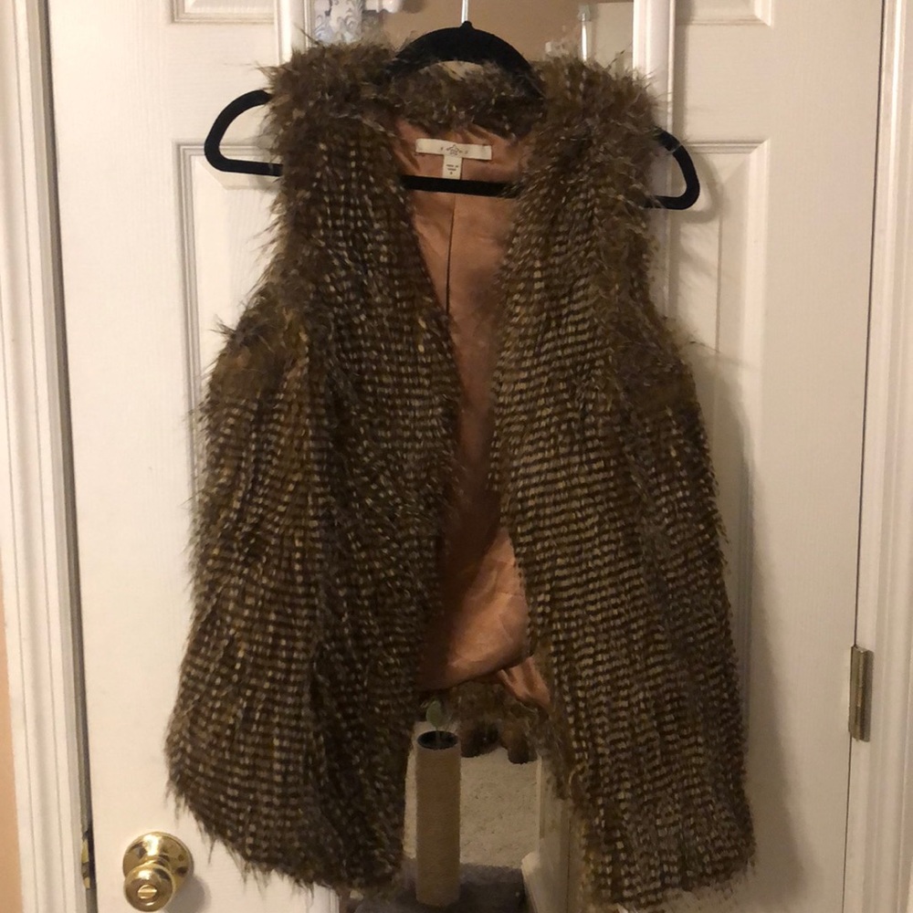 Brown Faux fur vest